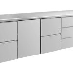 Kühltisch -2 bis +8°C 2330x700x850mm mit 1x Tür, 2x zwei Schubladen und 1x 3 Schubladen