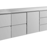 Kühltisch -2 bis +8°C 2330x700x850mm mit 1x Tür, 2x zwei Schubladen und 1x 3 Schubladen