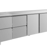 Kühltisch -2 bis +8°C 2330x700x850mm mit 2x Türen und 2x zwei Schubladen