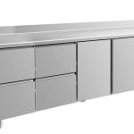Kühltisch -2 bis +8°C 2330x700x850mm mit 2x Türen und 2x zwei Schubladen
