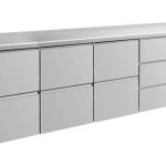 Kühltisch -2 bis +8°C 2330x700x850mm mit 3x zwei Schubladen und 1x drei Schubladen