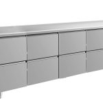 Kühltisch -2 bis +8°C 2330x700x850mm mit 4x zwei Schubladen