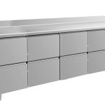 Kühltisch -2 bis +8°C 2330x700x850mm mit 4x zwei Schubladen