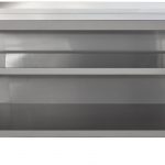 Edelstahl Arbeitsschrank offen mit Aufkantung und höhenverstellbaren Zwischenboden | Bautiefe 800mm |  AISI 304