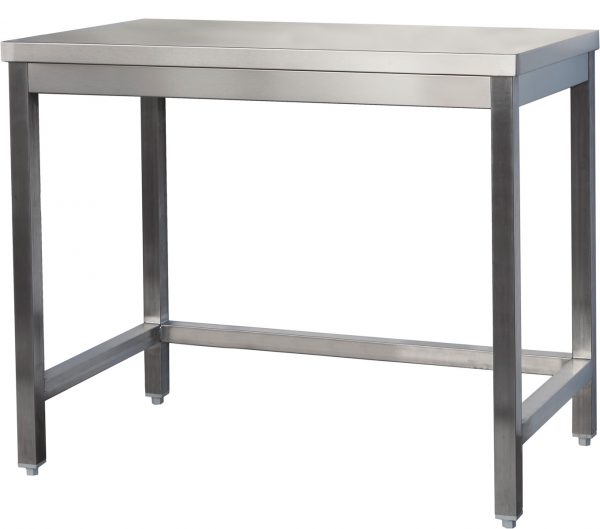Edelstahl Arbeitstisch verschweißt | Bautiefe 600mm | ohne Grundboden | AISI 304 – Bild 1