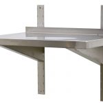 Edelstahl Wandboard mit Aufkantung | Bautiefe 300 mm | AISI 304