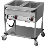 Bain-Marie-Wagen-Fahrbar 2x GN 1/1