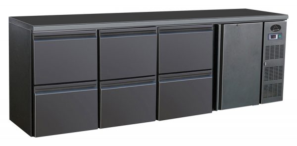 Flaschenkühltisch I 698L I 1 Tür / 6 Schubladen I BBC460 – Bild 1