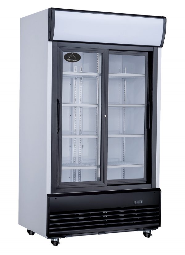 Flaschenkühlschrank 1000 L 1200x730x2036 mm, weiß, Schiebetüren – Bild 1